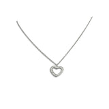 Delicate Crystal Heart Pendant Necklace | Stainless Steel